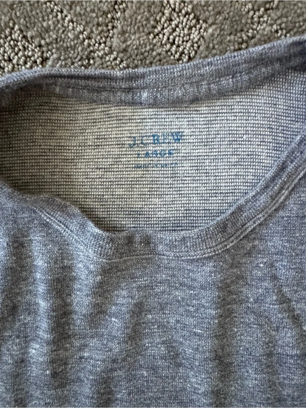 Men's J. Crew Crewneck Shirt Thermal Like Casual Size L